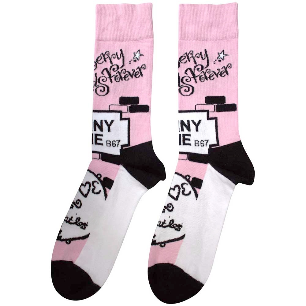The Beatles - Strawberry Fields/Penny Lane Socks - Pink